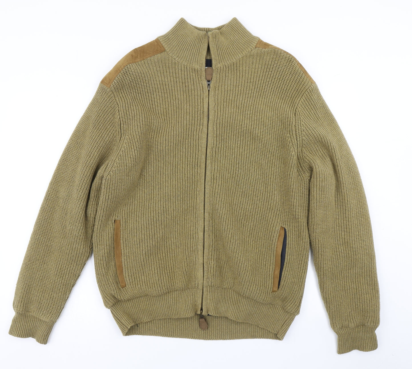 Orvis Mens Brown  Knit Cardigan Jumper Size L