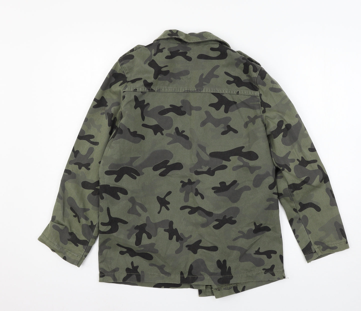 Select Girls Green Camouflage Denim Jacket  Size 12-13 Years
