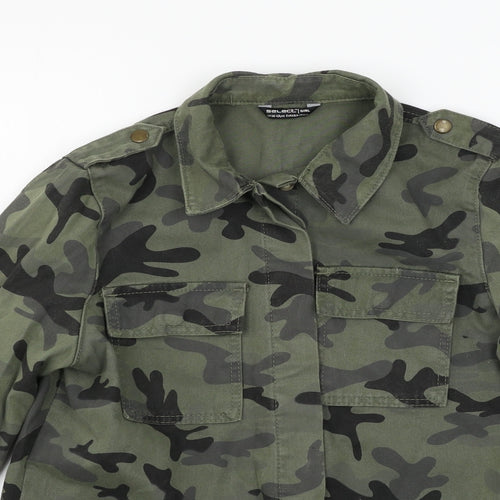 Select Girls Green Camouflage Denim Jacket  Size 12-13 Years