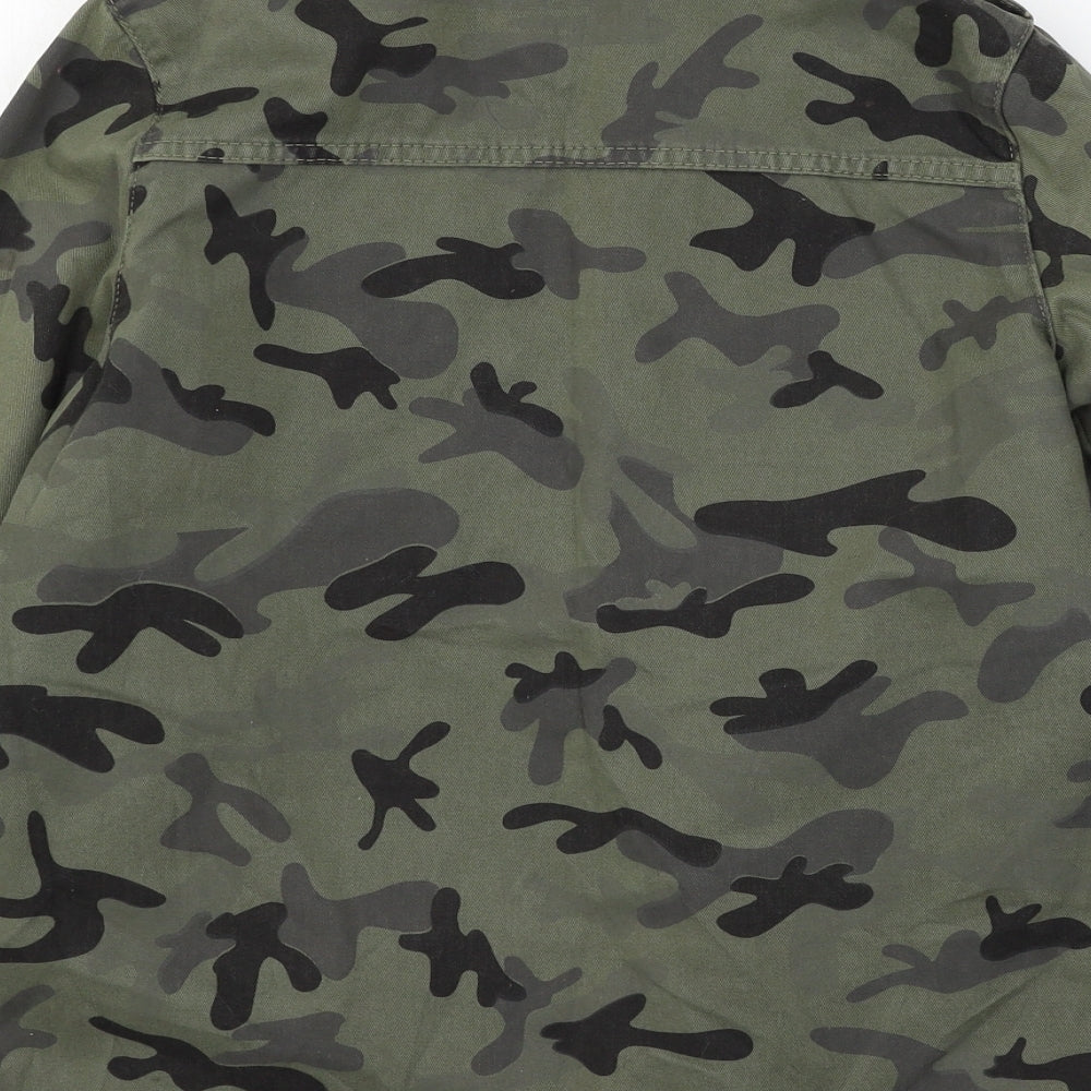 Select Girls Green Camouflage Denim Jacket  Size 12-13 Years