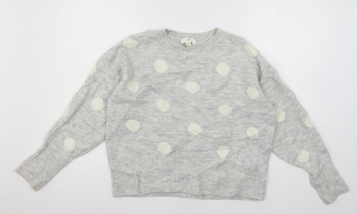 H&M Womens Grey  Knit Pullover Jumper Size M