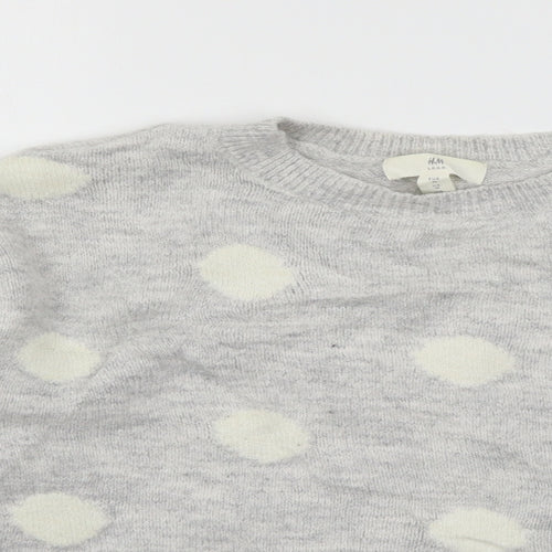 H&M Womens Grey  Knit Pullover Jumper Size M