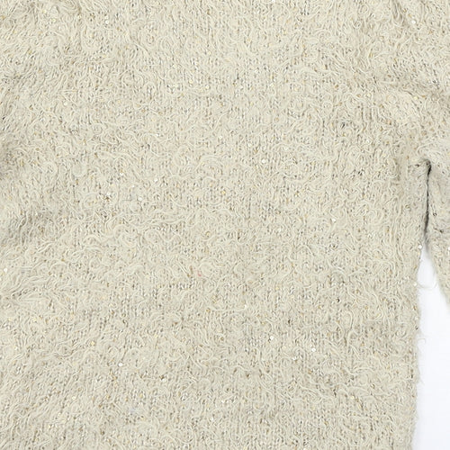Heart &  Soul Womens Beige  Knit Pullover Jumper Size 14