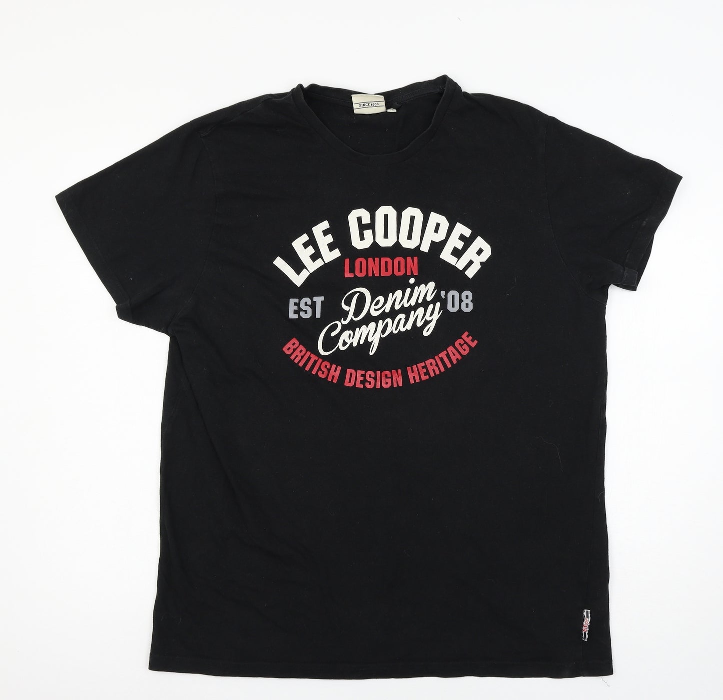 Lee Cooper Mens Black  Jersey  T-Shirt Size XL