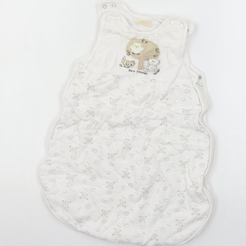 Bebe Bonito Baby White Geometric Jersey  One Piece Size 6-9 Months  - Best Friends