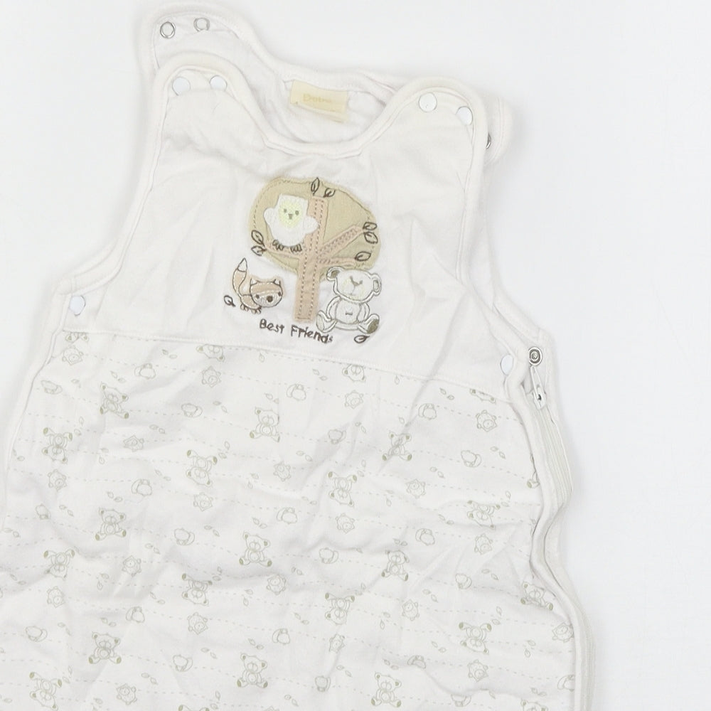 Bebe Bonito Baby White Geometric Jersey  One Piece Size 6-9 Months  - Best Friends