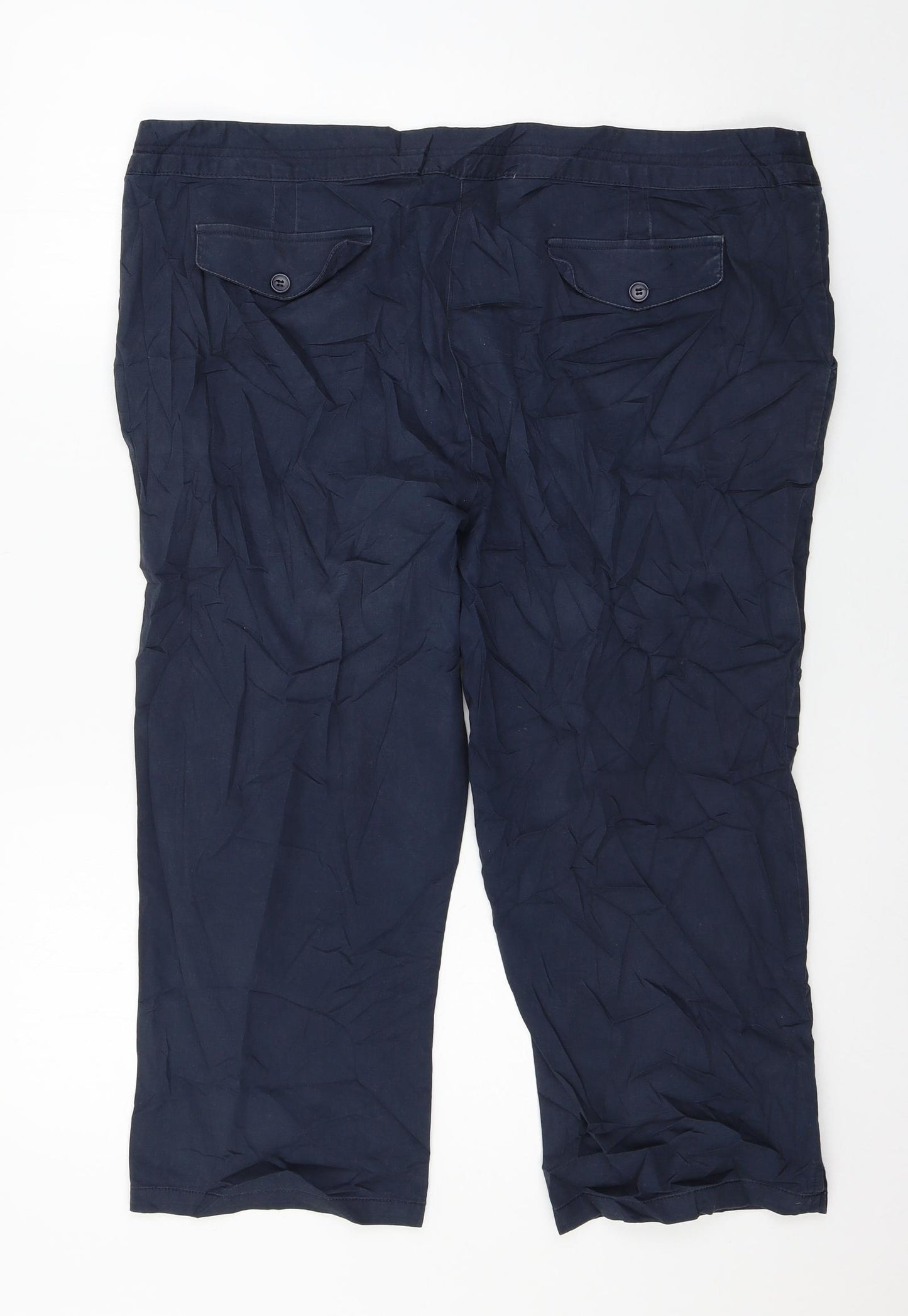 TU Womens Blue   Cropped Trousers Size 18 L21 in