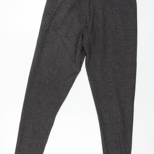 TU Womens Grey Striped Jersey Trousers  Size 10 L28 in