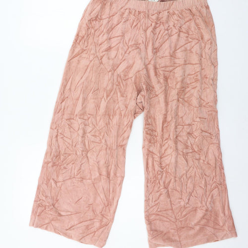 FOREVER 21 Womens Pink  Velour Capri Pyjama Pants Size M