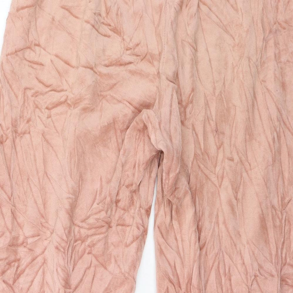 FOREVER 21 Womens Pink  Velour Capri Pyjama Pants Size M