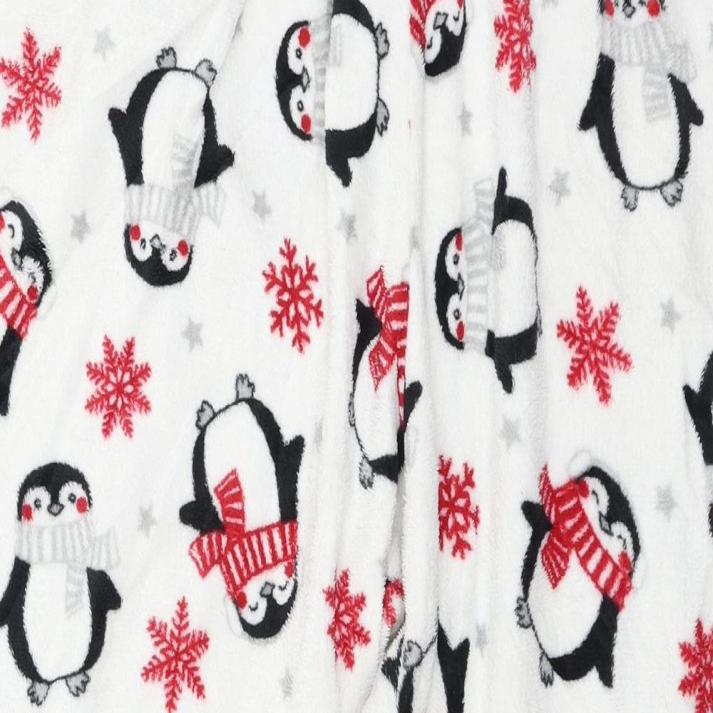 Preworn Womens White Geometric Microfibre Capri Pyjama Pants Size 20  - Penguin