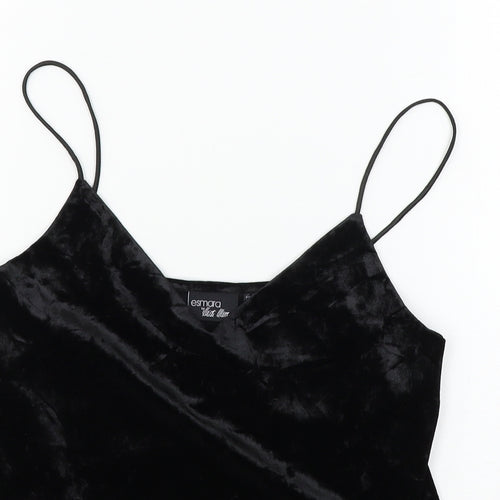 ESMARA Womens Black  Velvet Camisole Tank Size 8
