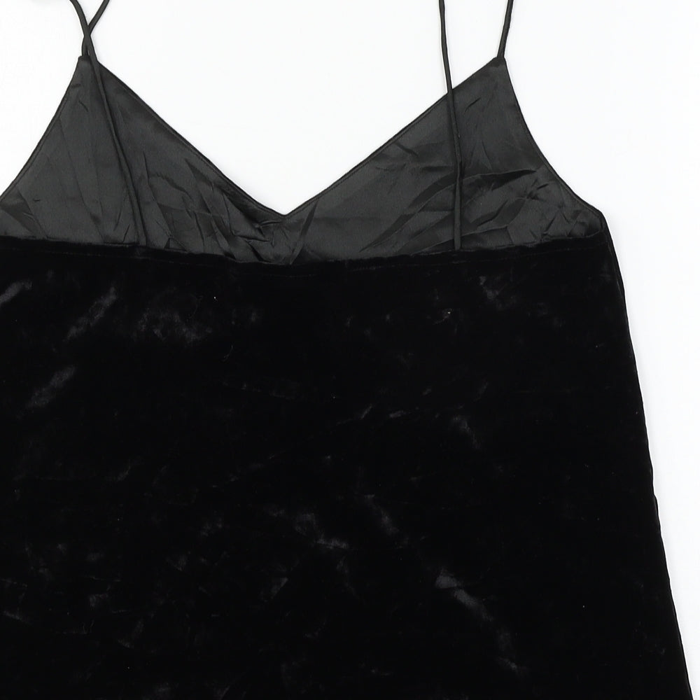 ESMARA Womens Black  Velvet Camisole Tank Size 8