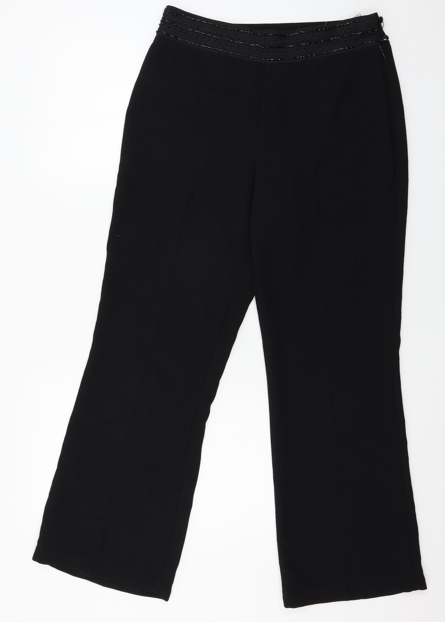 Wallis Womens Black   Trousers  Size 12 L28 in