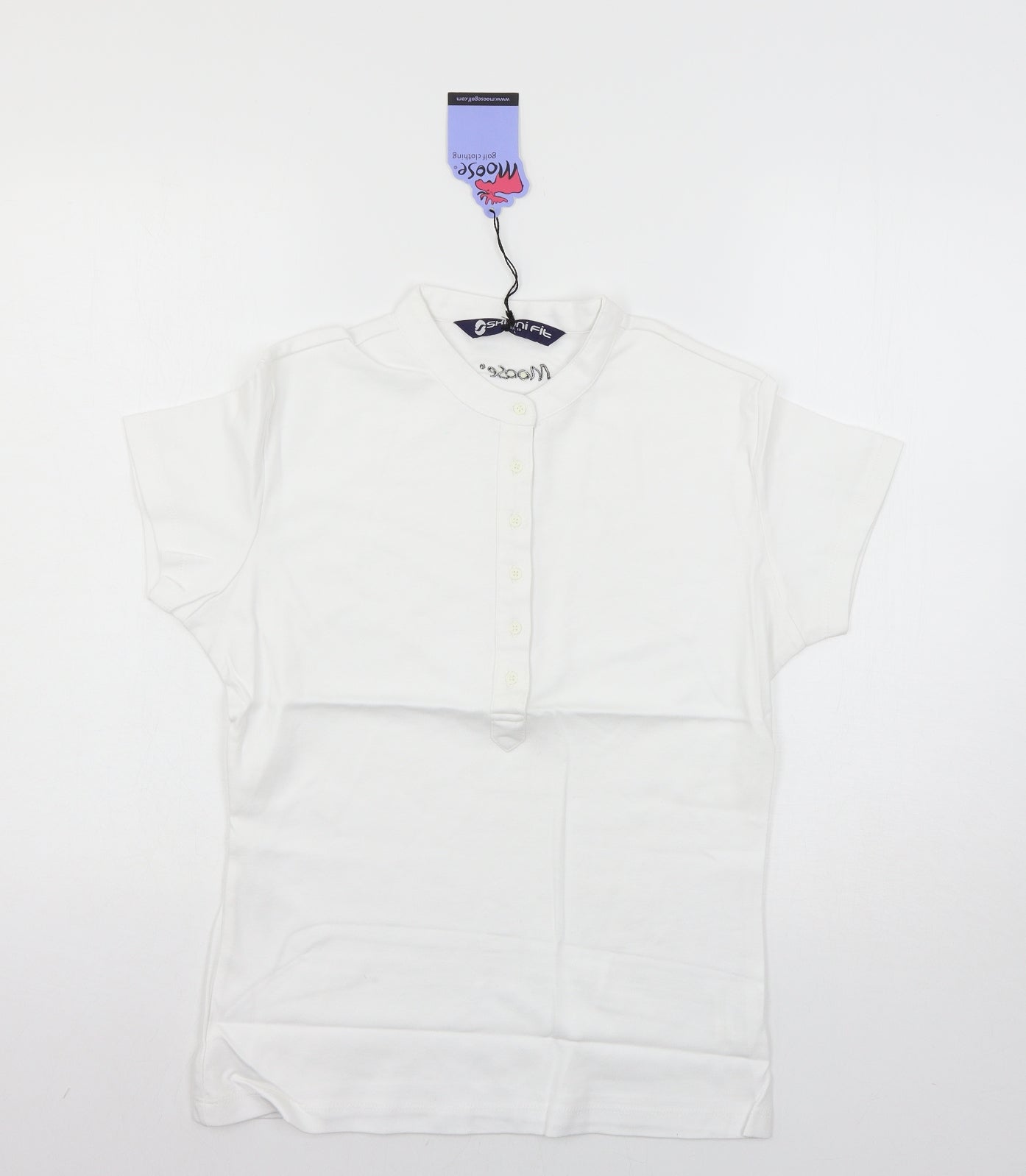 Moose Womens White  Jersey Basic T-Shirt Size 18