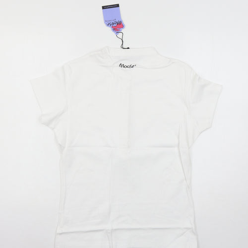 Moose Womens White  Jersey Basic T-Shirt Size 18