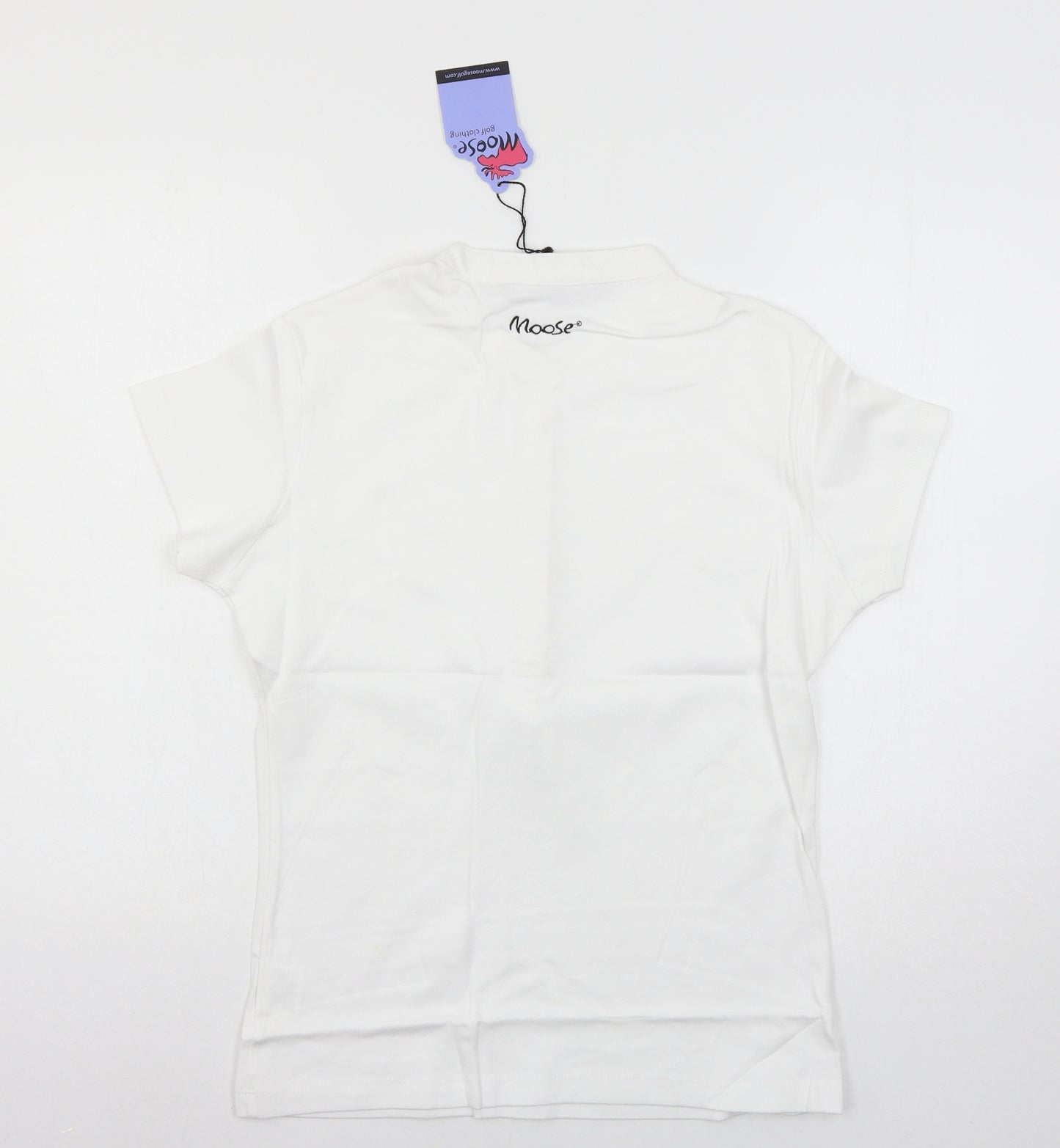 Moose Womens White  Jersey Basic T-Shirt Size 18