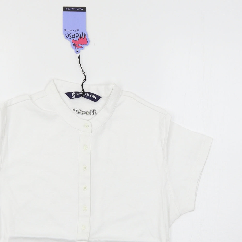 Moose Womens White  Jersey Basic T-Shirt Size 18