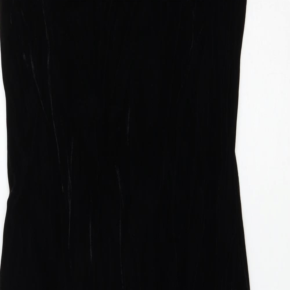 Load Womens Black  Velvet A-Line  Size L