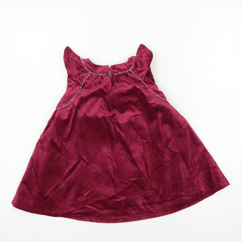 Heirloom Girls Pink  Velour A-Line  Size 4 Years
