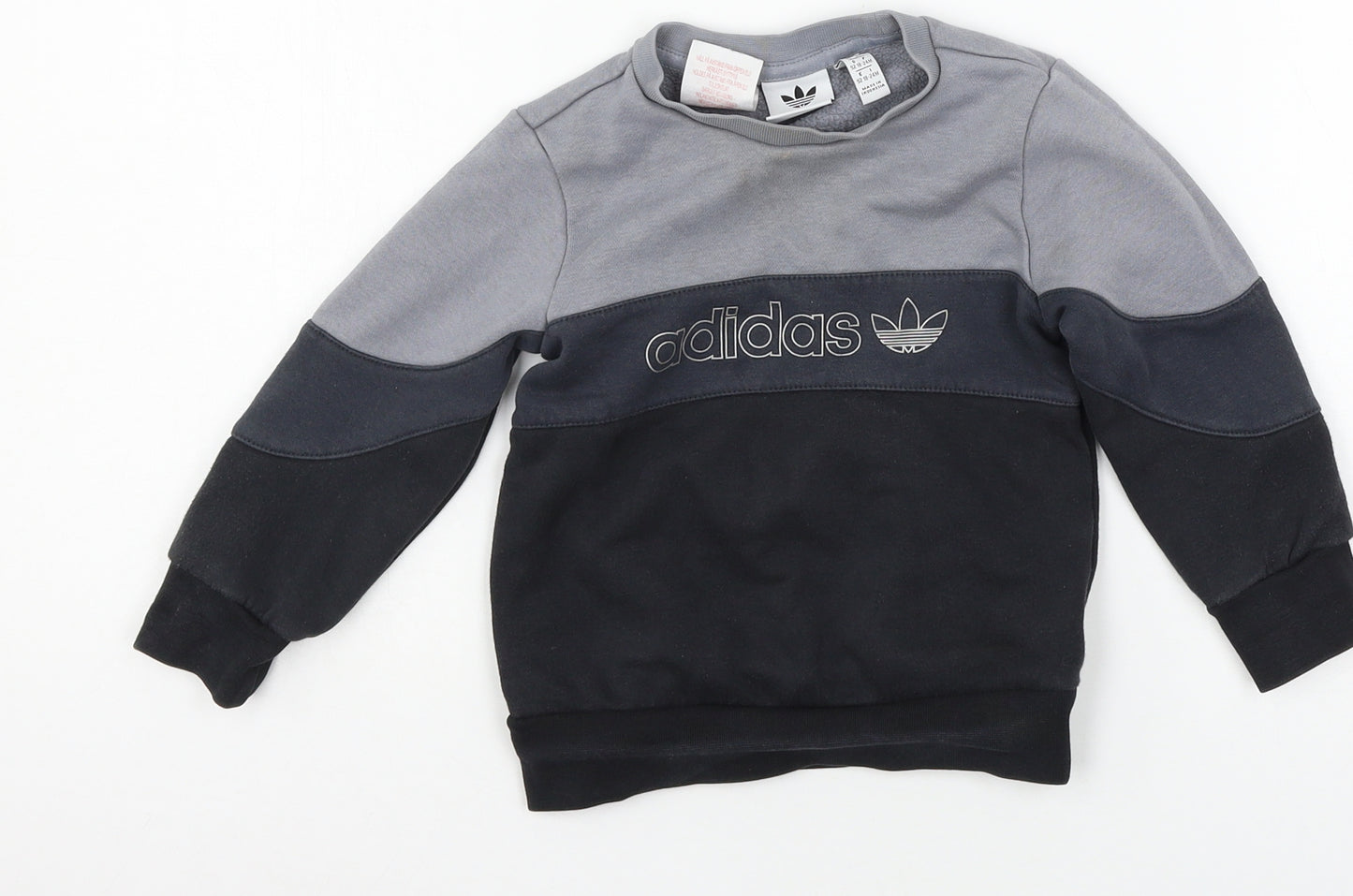 adidas Boys Grey  Jersey Pullover Jumper Size 18-24 Months