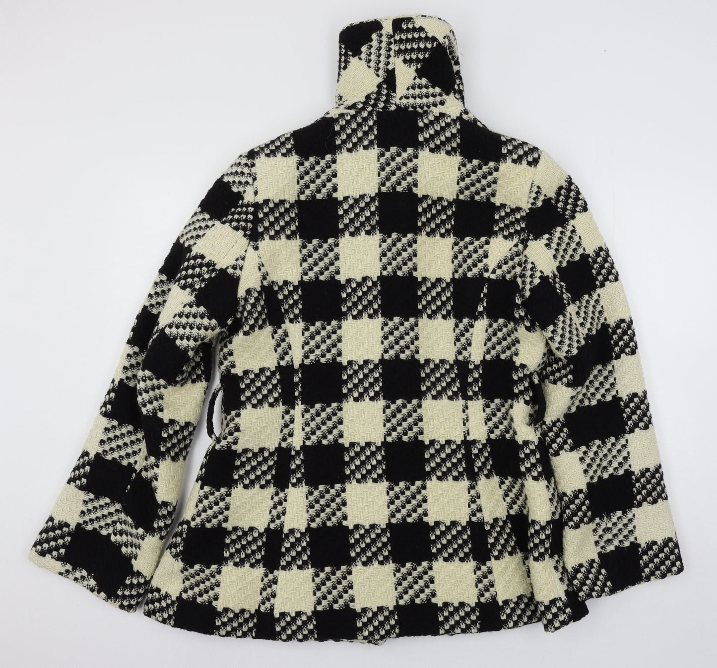 Marks and Spencer Womens Multicoloured Check  Pea Coat Coat Size 14