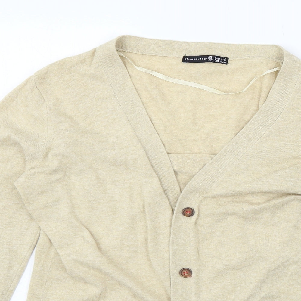 Atmosphere Womens Beige  Knit Cardigan Jumper Size 12