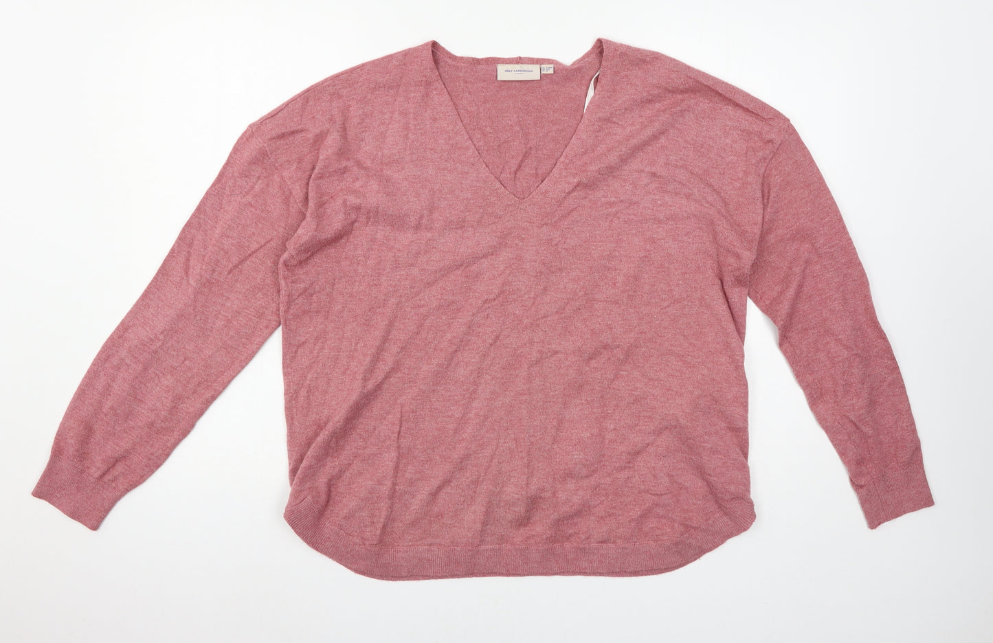 Only Carmakoma Womens Pink  Knit Pullover Jumper Size 14