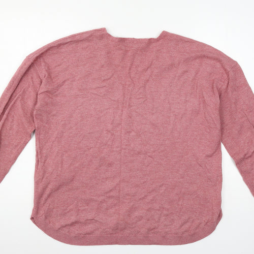 Only Carmakoma Womens Pink  Knit Pullover Jumper Size 14