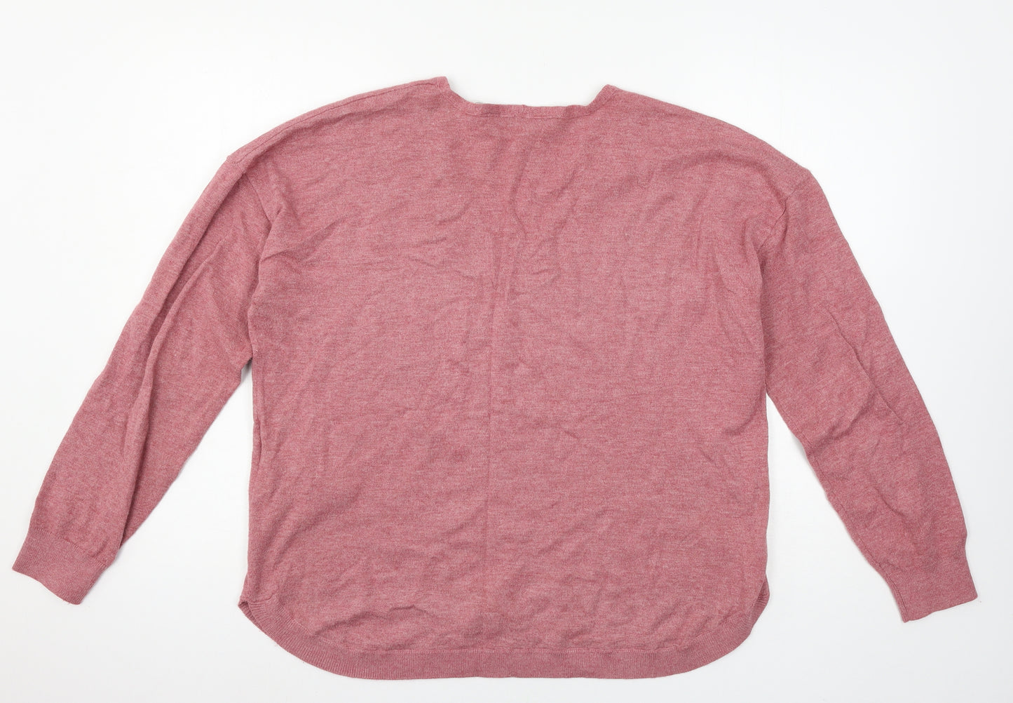 Only Carmakoma Womens Pink  Knit Pullover Jumper Size 14