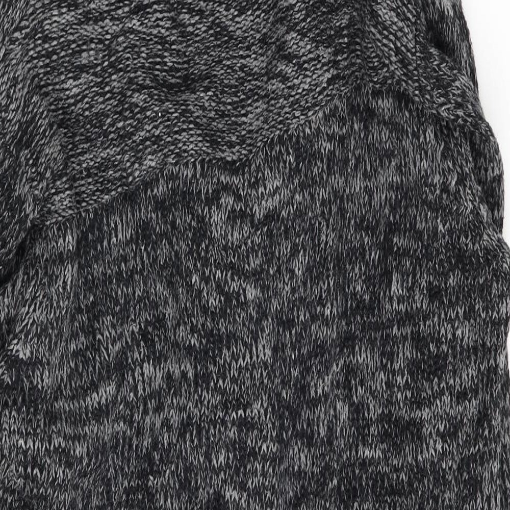 solid Mens Grey   Cardigan Jumper Size M