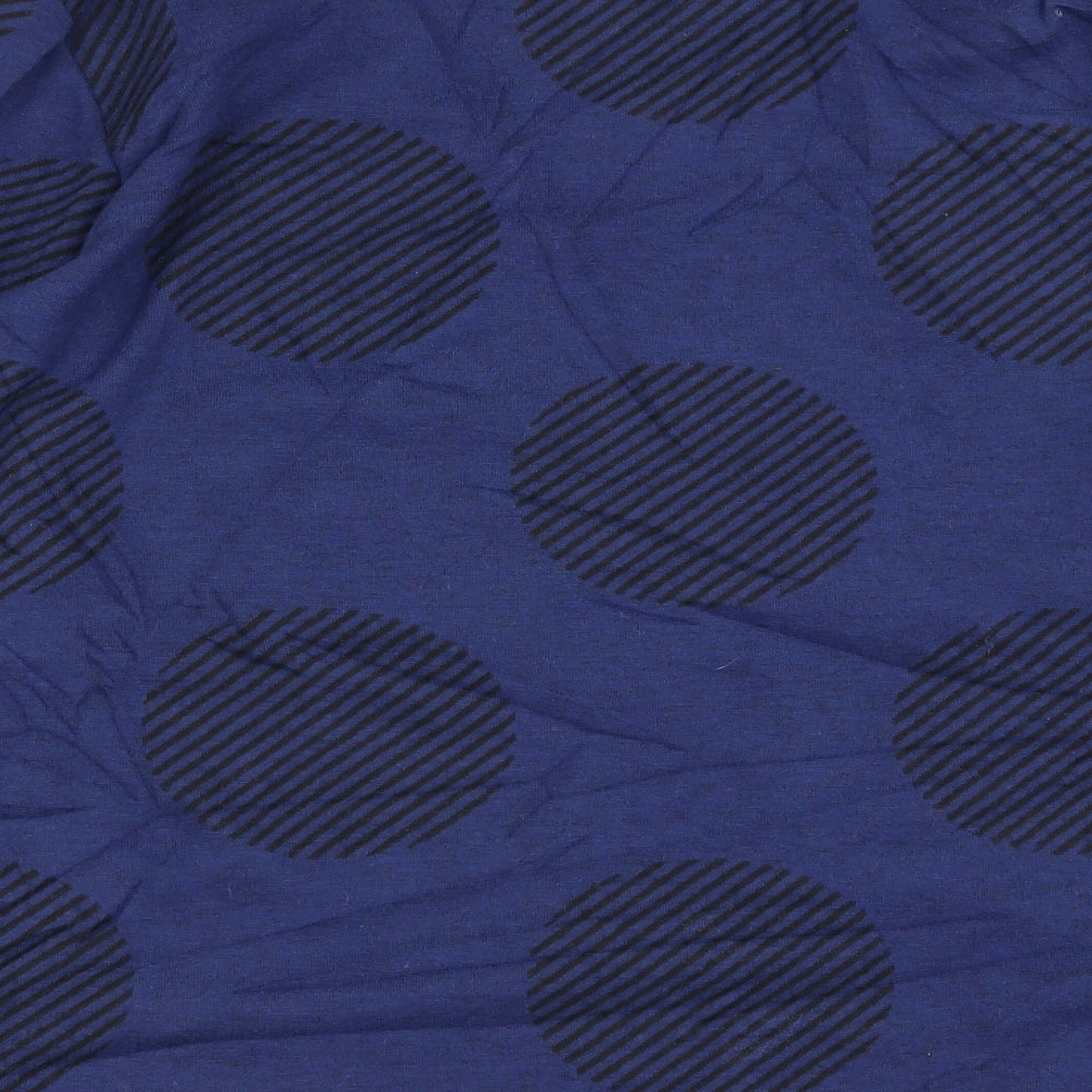 M&S Womens Blue Polka Dot  Basic T-Shirt Size 12
