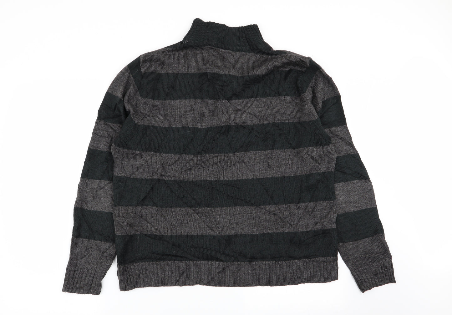Beverly Hills Polo Club Mens Multicoloured Striped  Pullover Jumper Size M