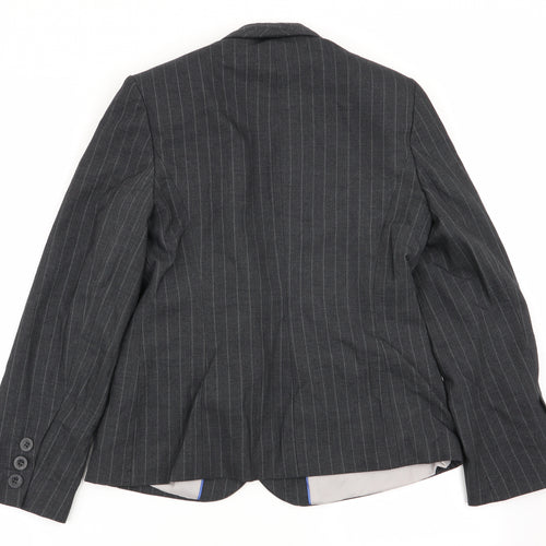 Autonomy Womens Grey Striped  Jacket Blazer Size 10