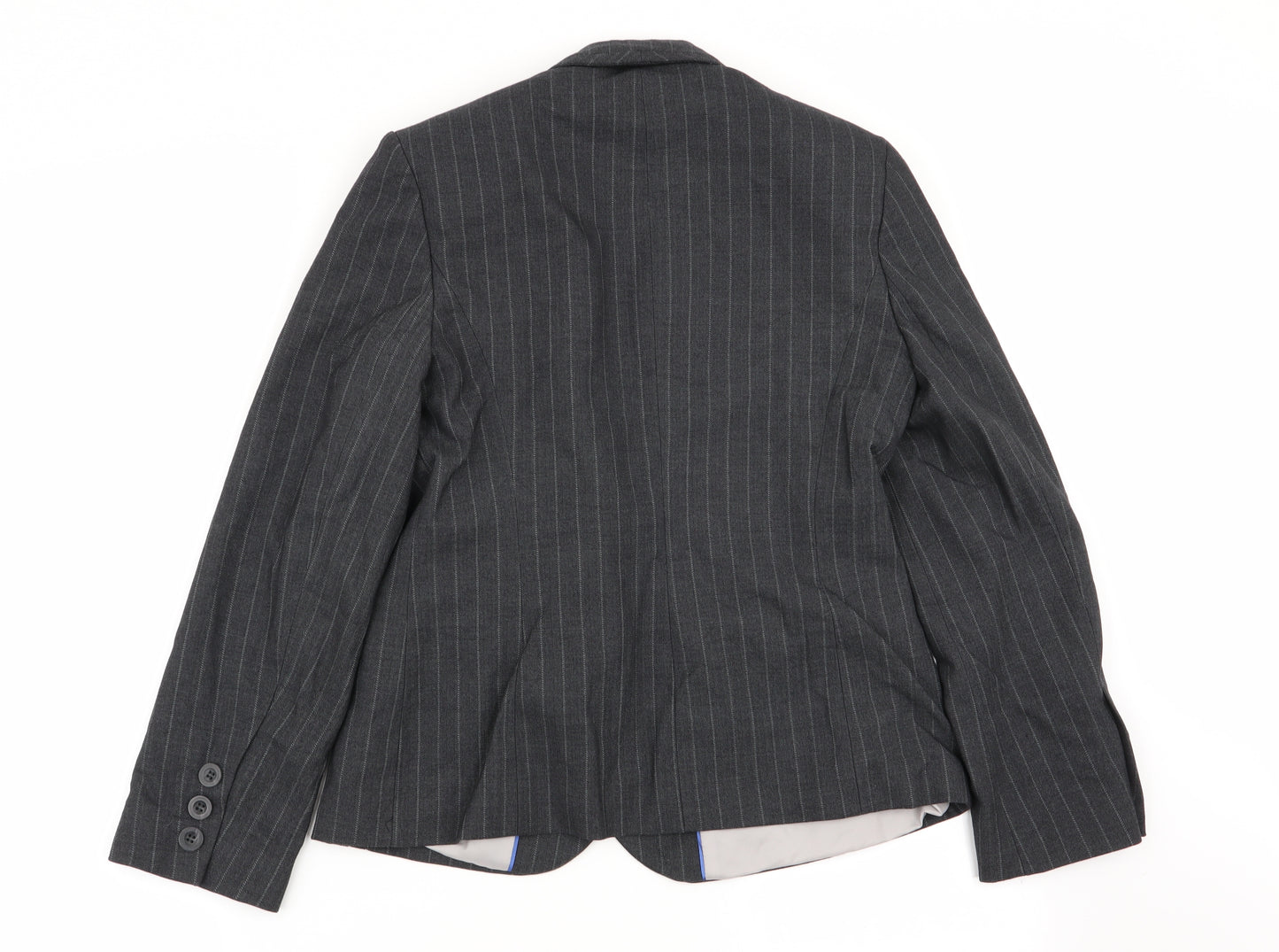 Autonomy Womens Grey Striped  Jacket Blazer Size 10