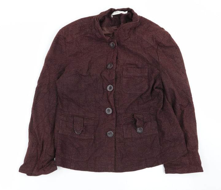 M&Co Womens Brown Jacket Coat Size 14