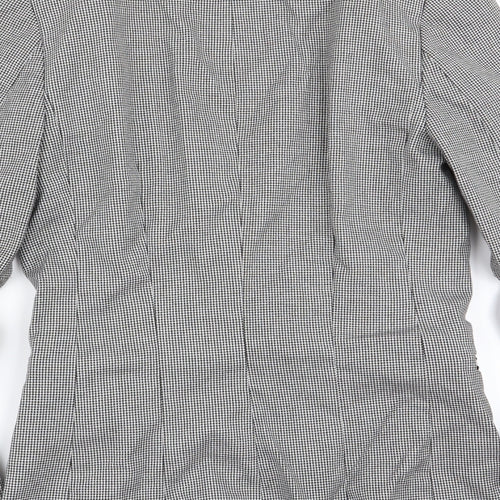 H&M Womens Multicoloured Houndstooth  Jacket Blazer Size 6