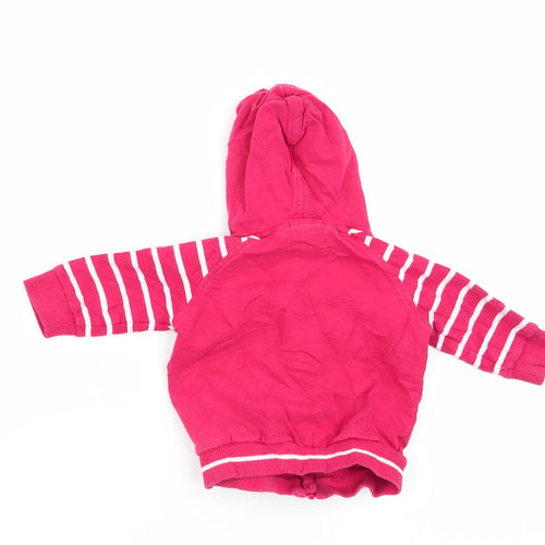 Polarn O. Pyret Boys Red Striped  Full Zip Jumper Size 0-3 Months