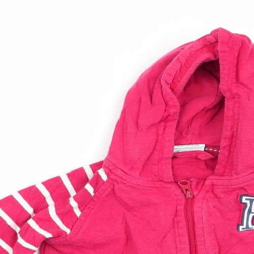 Polarn O. Pyret Boys Red Striped  Full Zip Jumper Size 0-3 Months