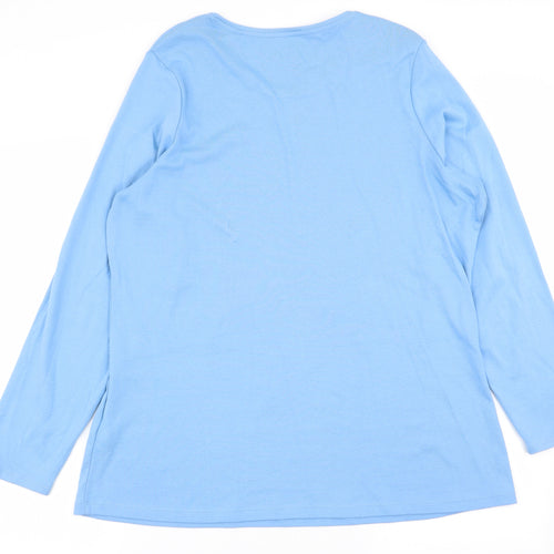 M&S Womens Blue   Basic T-Shirt Size 24