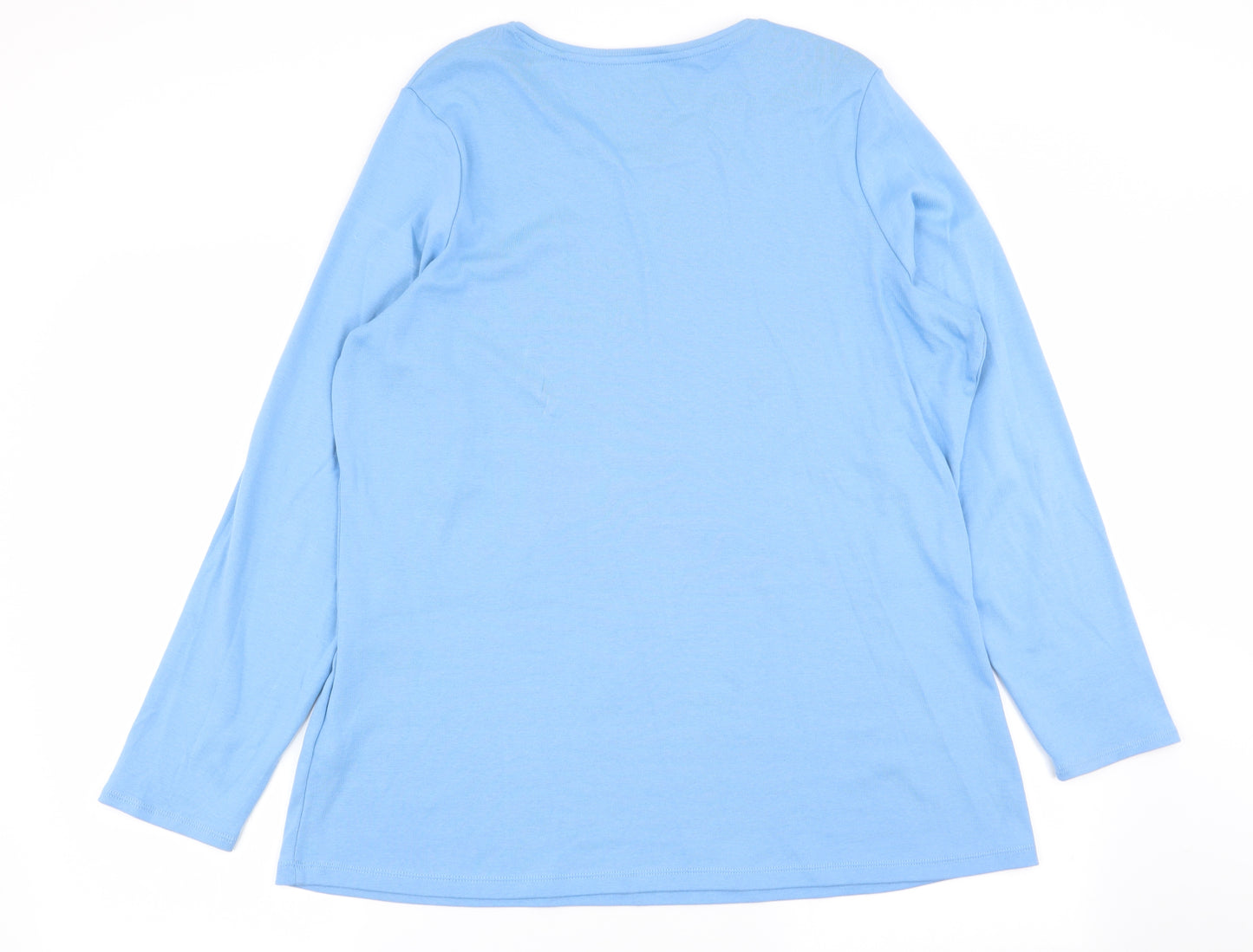 M&S Womens Blue   Basic T-Shirt Size 24