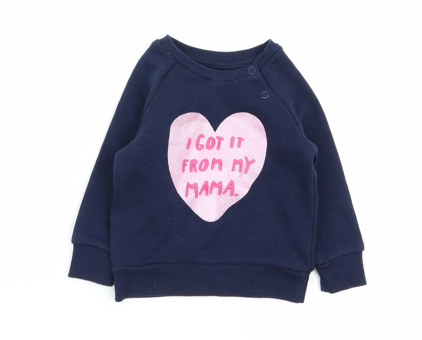 Primark Girls Blue   Pullover Jumper Size 6-9 Months