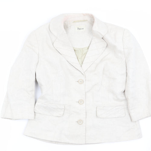 Precis Womens Beige   Jacket Blazer Size 12