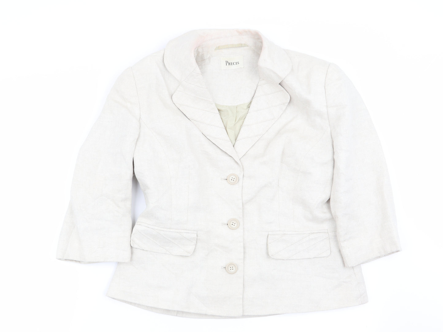 Precis Womens Beige   Jacket Blazer Size 12
