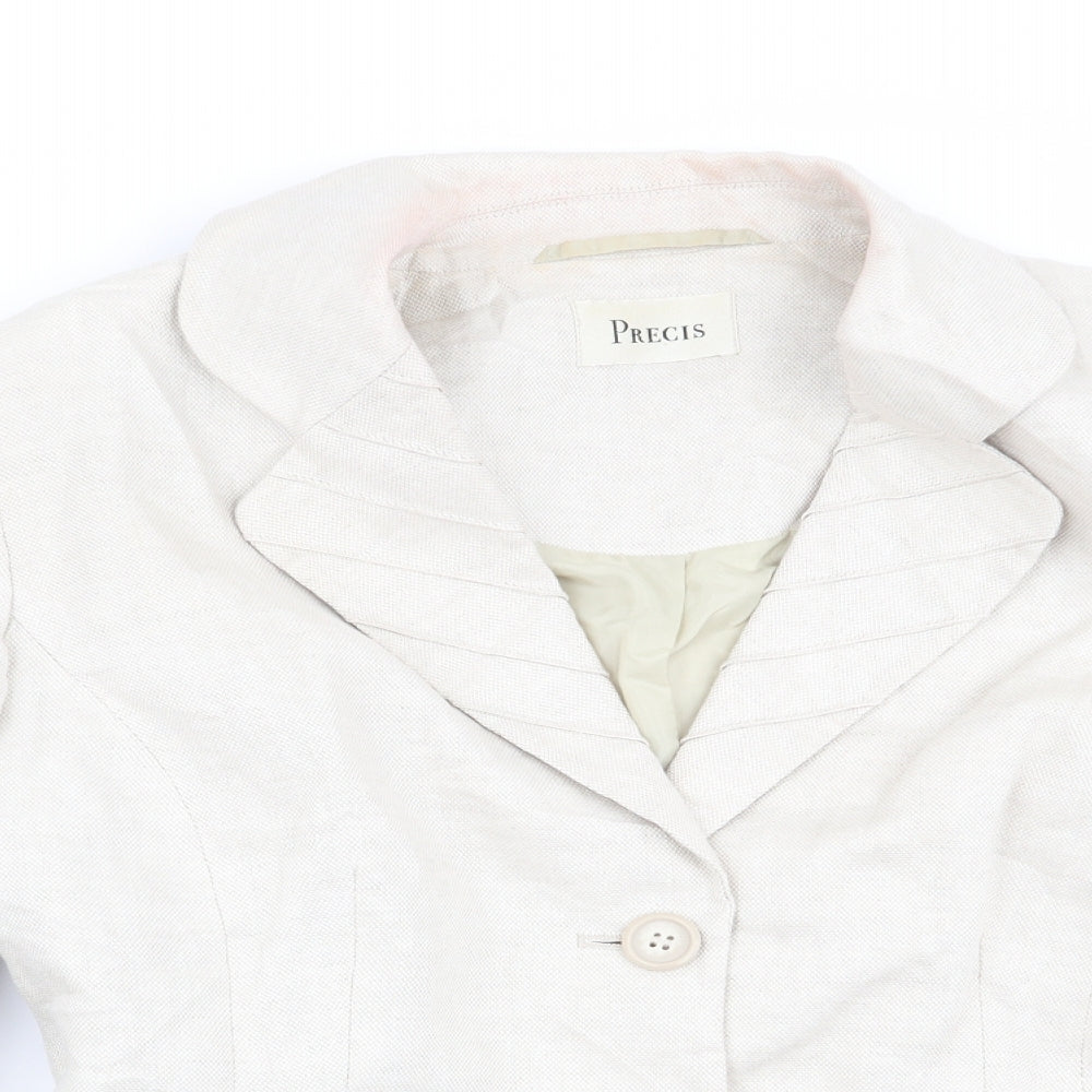 Precis Womens Beige   Jacket Blazer Size 12