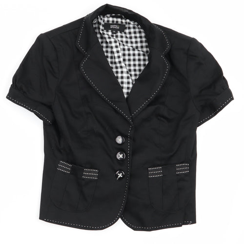 M&S Womens Black   Jacket Blazer Size 12