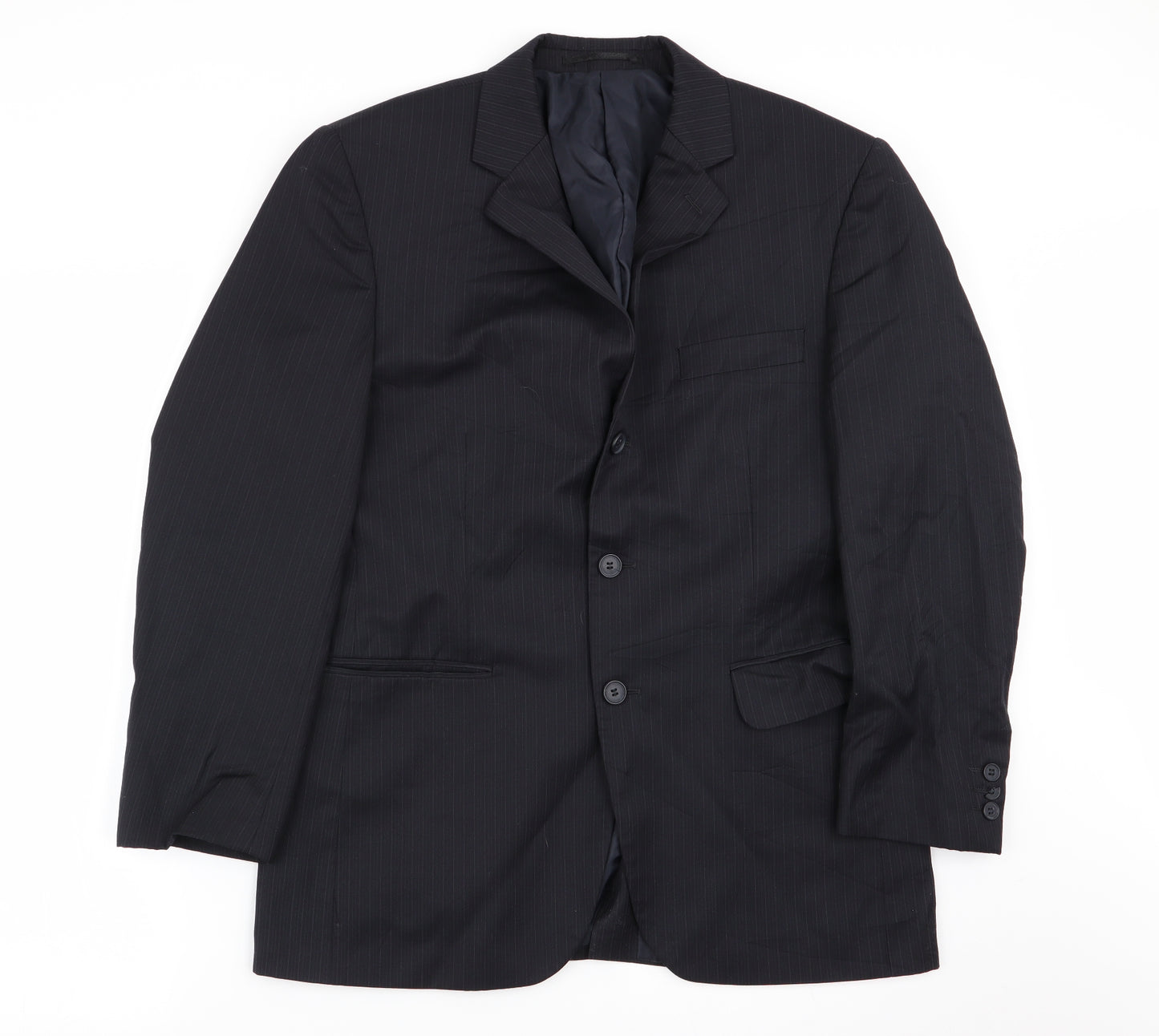 Burton Mens Blue Striped  Jacket Blazer Size 38