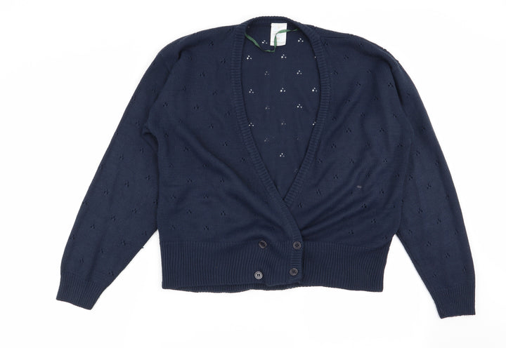 Littlewoods Womens Blue Cardigan Jumper Size 12