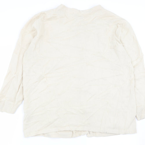 Vilona Womens Beige   Cardigan Jumper Size 18