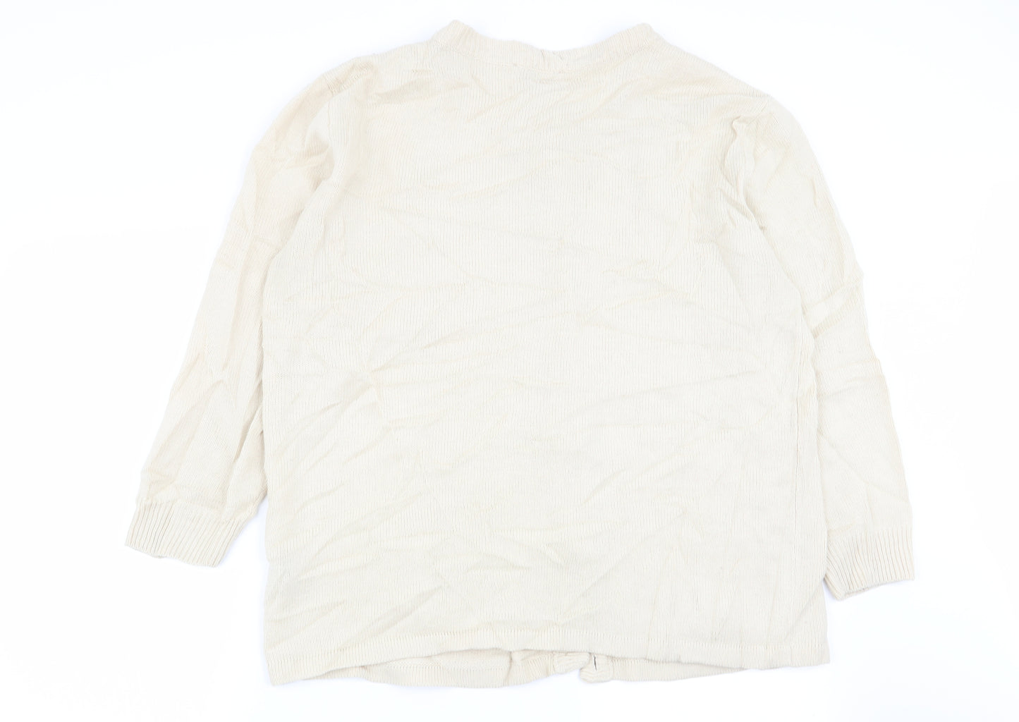 Vilona Womens Beige   Cardigan Jumper Size 18